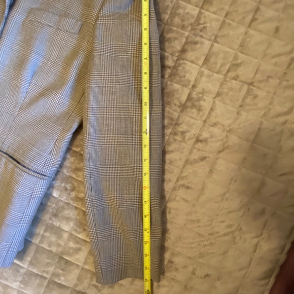 Lauren Ralph Lauren Wool Blazer Women's sz 8 Brown Herringbone Pockets Lined - Picture 11 of 13